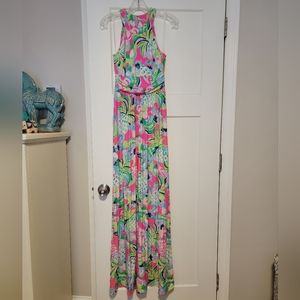 lilly pulitzer tallyla maxi dress raise the bar xs NWT